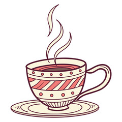 cup of a tea color vector image on white background 