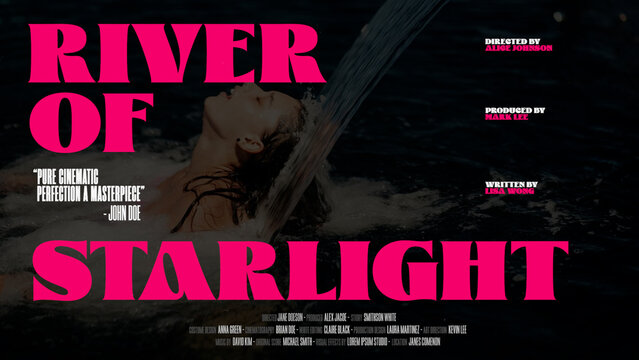 Cinematic Film Title Card, Movie Poster Typography Overlay 183 , ( Wide - Square - Vertical )