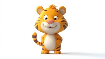 A cute cartoon tiger  