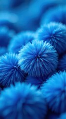Fototapeta premium elegant blue color smooth silky fur balls background, elegant wallpaper design 