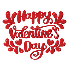 Happy valentine day lettering