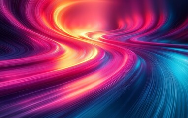 Obraz premium Vibrant Neon Swirl Effect for Futuristic Product Displays and Concept Backdrops