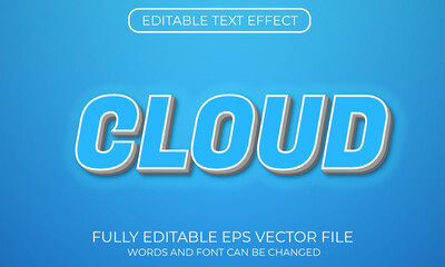 Cloud editable text effect