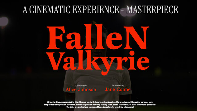 Cinematic Film Title Card, Movie Poster Typography Overlay 200 , ( Wide - Square - Vertical )