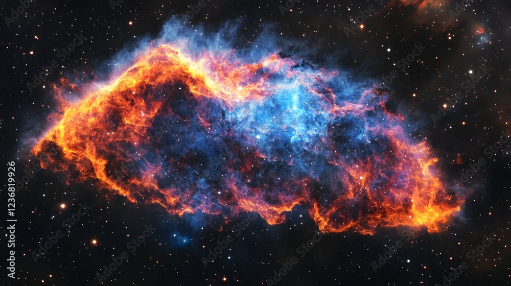 Poster breathtaking image of a majestic cosmic explosion deep within the vast expanse of the universe unvei