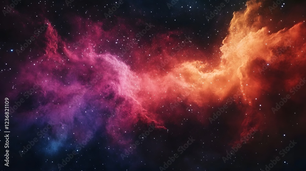 Leinwandbilder breathtaking image of a vibrant dynamic cosmic explosion of a colorful luminous celestial nebula set