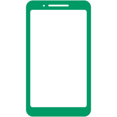 green silhouette smartphone icon