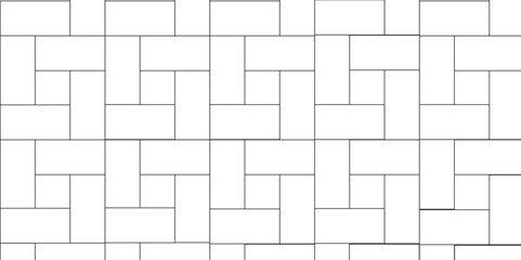 White brick wall background. architecture construction stone block brick wallpaper. Vector seamless geometric outline simple pattern. Thin grid linear texture. Abstract minimalistic 