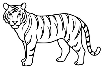 Minimalist Tiger Vector Illustration