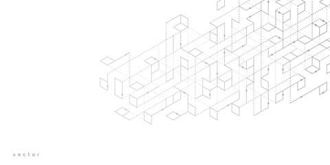 White abstract background. Modern engineering. Technology background. Vector illustration.