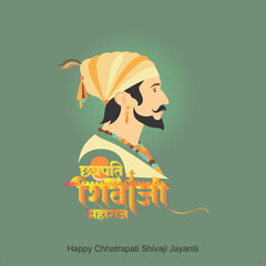  Great Maratha Warrior Chhatrapati Shivaji Maharaj, Maharashtra, India.indi text Chatrapati Shivaji Maharaj Jayanti 