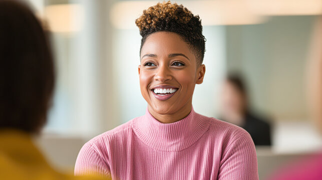Modern business networking event professional connections in a close-up space