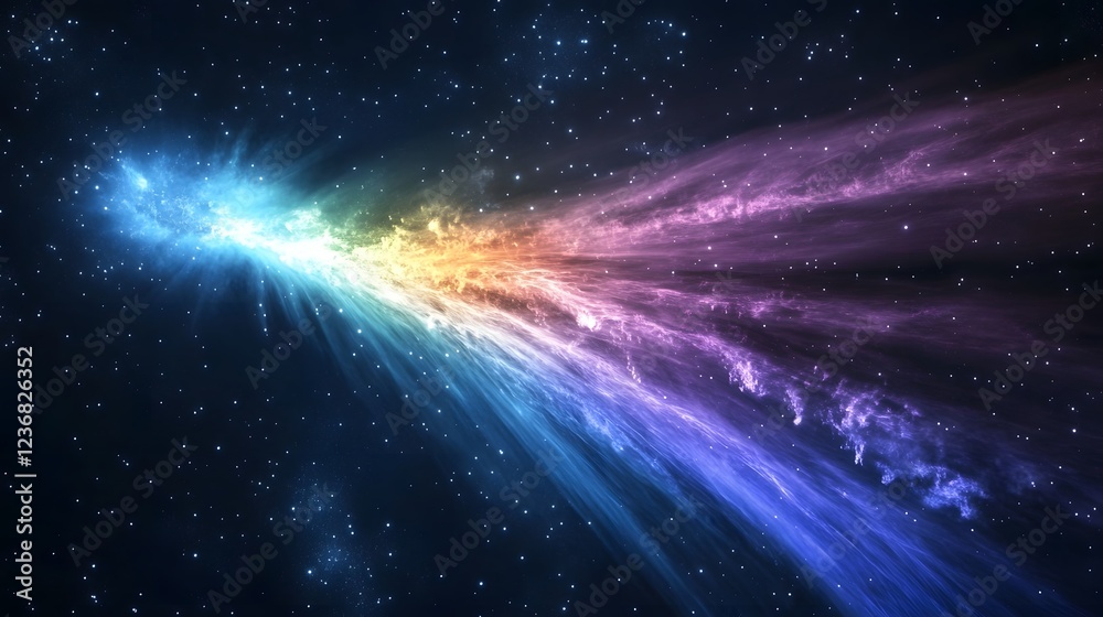 Leinwandbilder captivating image showcasing the vibrant swirling formations of a cosmic galaxy and nebula against t