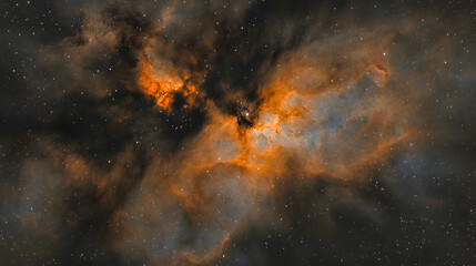 Obraz premium Dramatic Cosmic Energy Explosion in Vibrant Galactic Storm with Fiery Plasma Stardust and Luminous Nebula Formation against Deep Space Background