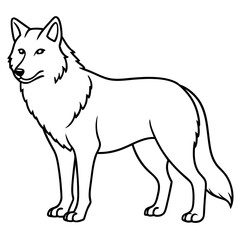 One-Line Wolf Elegant Vector Illustration
