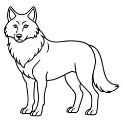 One-Line Wolf Elegant Vector Illustration
