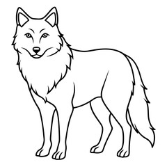 One-Line Wolf Elegant Vector Illustration