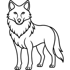One-Line Wolf Elegant Vector Illustration