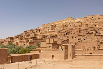 Clay cityof Ait Benhaddou, Morocco. Horizontally. 
