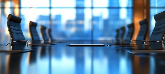 Fototapeta premium sophisticated office with a large presentation screen