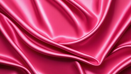 Pink satin background. Luxurious Glossy Satin Fabric Background.