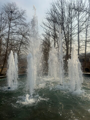 Naklejka premium fountain in the park