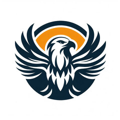 Fototapeta premium Luxury Eagle Logo tattoo vector symbol illustration on white background