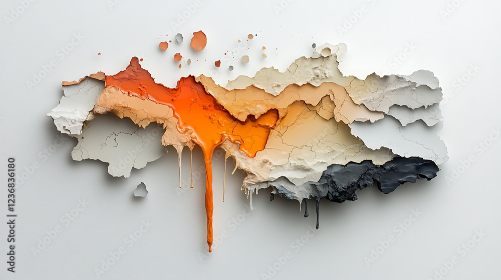 Poster dynamic rainfall distribution visualization global map digital art abstract environment aerial viewp