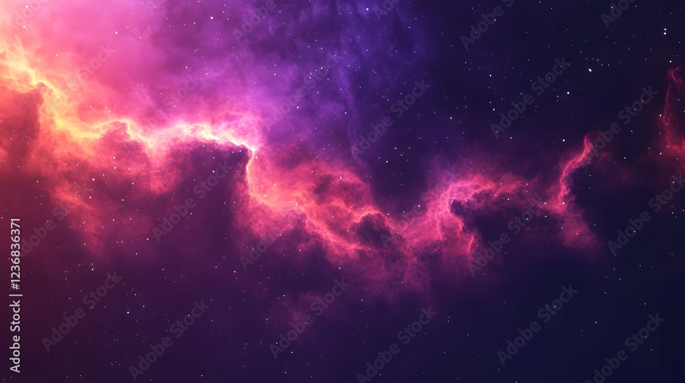Aufkleber mesmerizing cosmic explosion of vibrant stellar energies in the vast expanse of the universe showcas