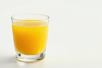 Enjoying a refreshing glass of pineapple juice with clean white background and vibrant colors for a bright and cheerful feel