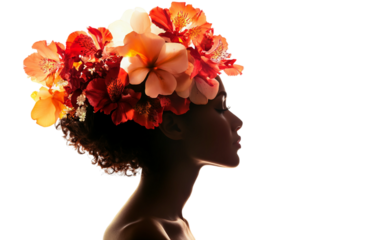 Floral-adorned woman silhouette celebrating beauty, nature, creativity, and the essence of femininity.
A graceful woman’s outline with a botanical crown reflecting peace, empowerment, and inner beauty
