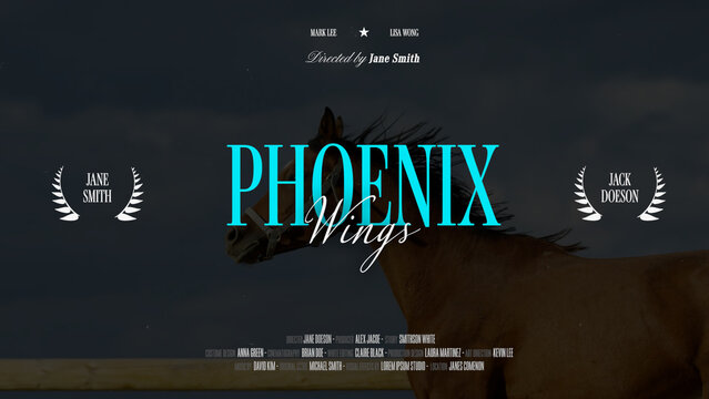 Cinematic Film Title Card, Movie Poster Typography Overlay 252 , ( Wide - Square - Vertical )