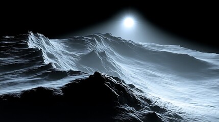 Celestial Mountains Basking in Suns Light