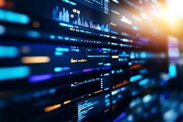 Fototapeta premium Maximizing office productivity through data visualization in a modern workspace insights and trends in technology-driven environments