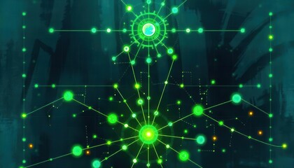 Obraz premium Exploring interactive data visualization digital space graphic design abstract environment top-down view technology concept