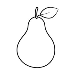 pear isolated on white vector illustration