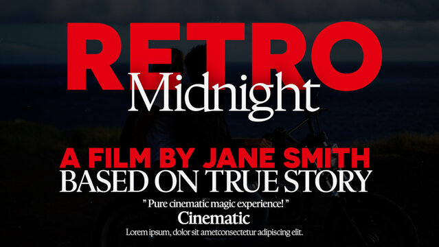 Cinematic Film Title Card, Movie Poster Typography Overlay 276 , ( Wide - Square - Vertical )