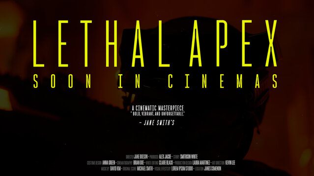 Cinematic Film Title Card, Movie Poster Typography Overlay 284 , ( Wide - Square - Vertical )