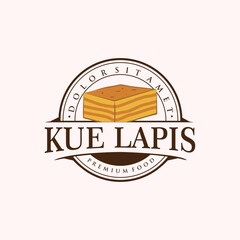 Indonesian Cake Delicious Sweet Snacks Logo Design