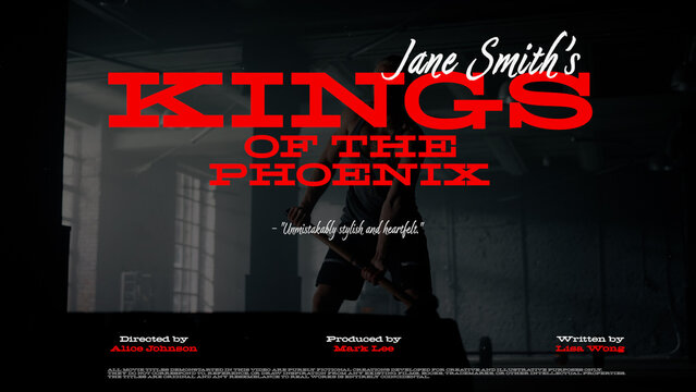 Cinematic Film Title Card, Movie Poster Typography Overlay 293 , ( Wide - Square - Vertical )