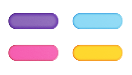 set of rectangle buttons, colorful, transparency