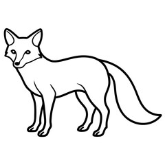 Single-Line Fox Vector Illustration