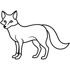 Single-Line Fox Vector Illustration