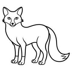 Single-Line Fox Vector Illustration