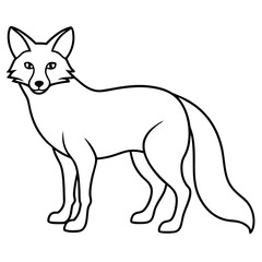 Single-Line Fox Vector Illustration