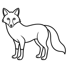 Single-Line Fox Vector Illustration