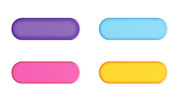 set of rectangle buttons, colorful, transparency