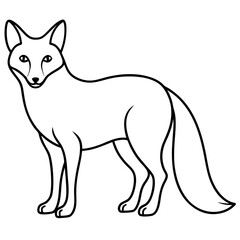 Single-Line Fox Vector Illustration
