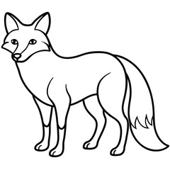 Single-Line Fox Vector Illustration