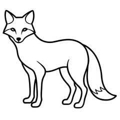 Single-Line Fox Vector Illustration